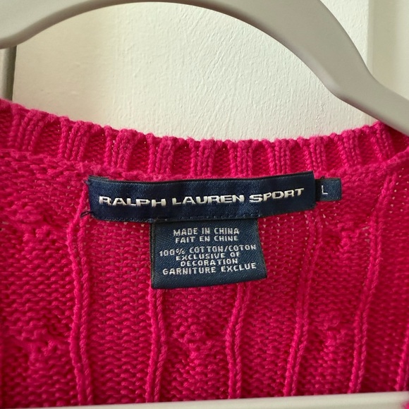 SOLD Ralph Lauren Women's Cable V-Neck Sweater - Picture 7 of 7